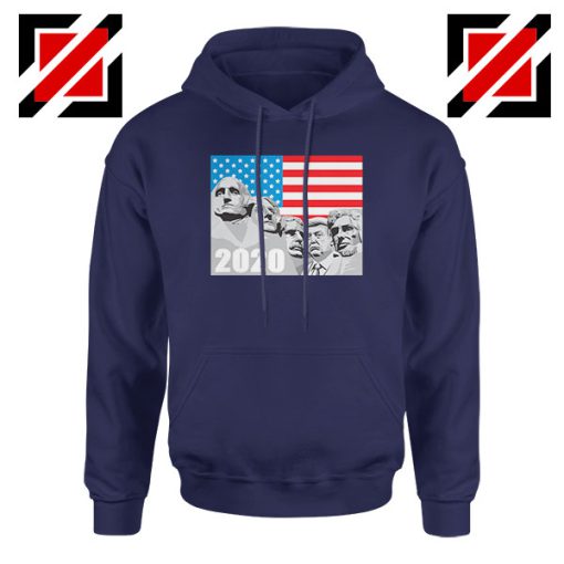 Mount Rushmore Trump Navy Blue Hoodie