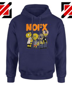 Nofx Scare Cartoon Navy Blue Hoodie