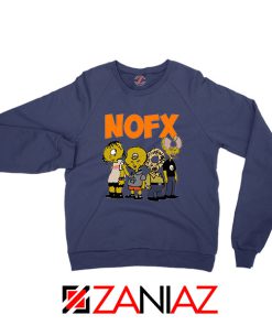 Nofx Scare Cartoon Navy Blue Sweatshirt