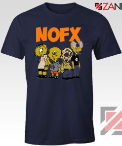 Nofx Scare Cartoon Navy Blue Tshirt