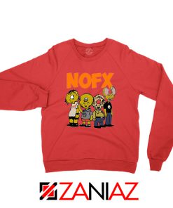 Nofx Scare Cartoon Red Sweatshirt