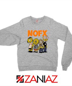 Nofx Scare Cartoon Sport Grey Sweatshirt