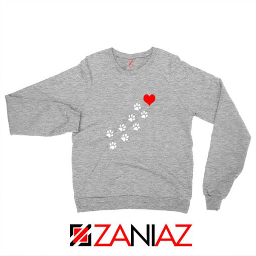 Paws Dogs Heart Sport Grey Sweatshirt