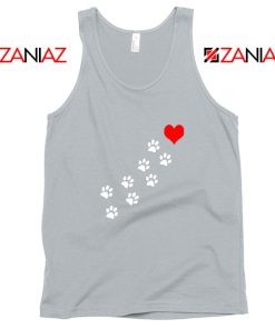 Paws Dogs Heart Sport Grey Tank Top