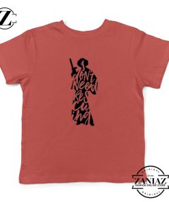 Princess Leia Don't Rescue Me Kids Red Tshirt