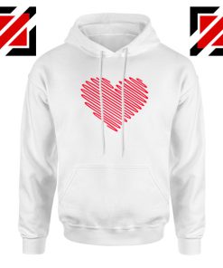 Red Heart Diagonal Hoodie