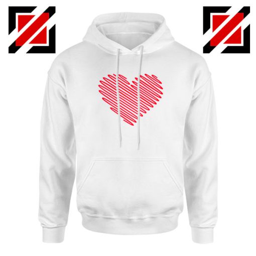 Red Heart Diagonal Hoodie