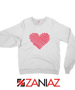 Red Heart Diagonal Sweatshirt