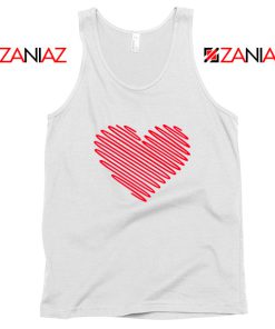 Red Heart Diagonal Tank Top