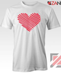 Red Heart Diagonal Tshirt