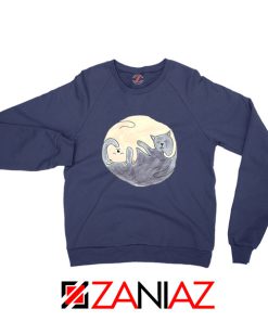 Sleeping Cats Navy Blue Sweatshirt