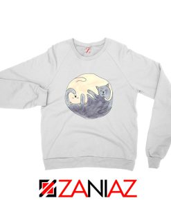 Sleeping Cats White Sweatshirt