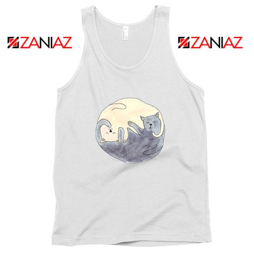 Sleeping Cats White Tank Top