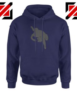 Sleeping Kitten Navy Blue Hoodie