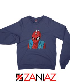 Spider Punk Navy Blue Sweatshirt