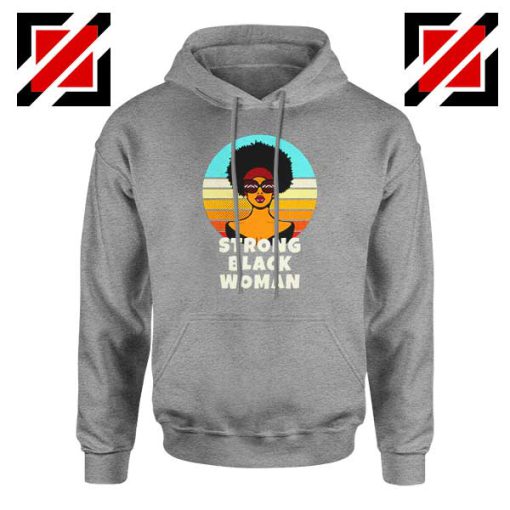 Strong Black Woman Sport Grey Hoodie