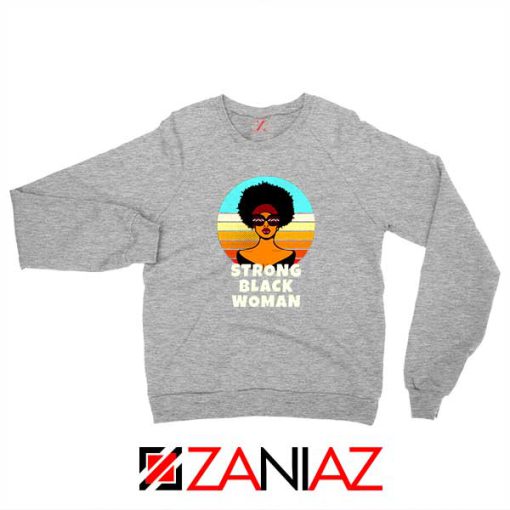 Strong Black Woman Sport Grey Sweatshirt