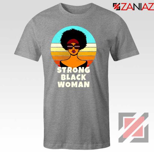 Strong Black Woman Sport Grey Tshirt