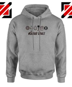 Superheros Squad Goals Sport Grey Hoodie