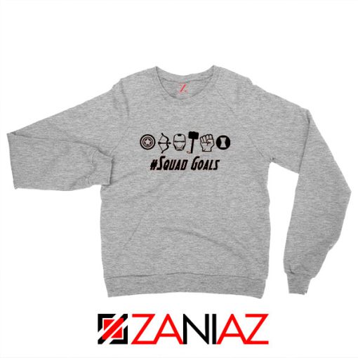 Superheros Squad Goals Sport Grey Sweatshirt