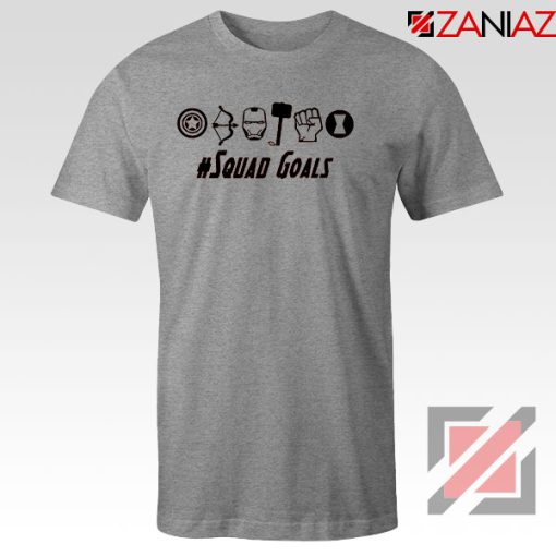 Superheros Squad Goals Sport Grey Tshirt