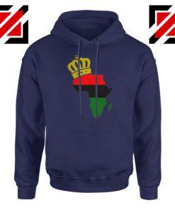 The African Flag Continent Navy Blue Hoodie