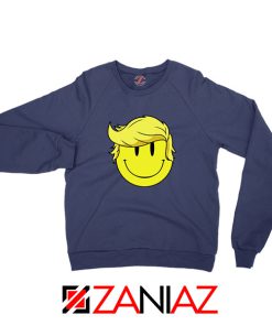 Trump Smiley Emoji Navy Blue Sweatshirt