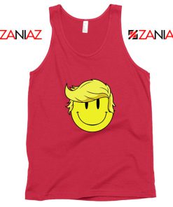 Trump Smiley Emoji Red Tank Top