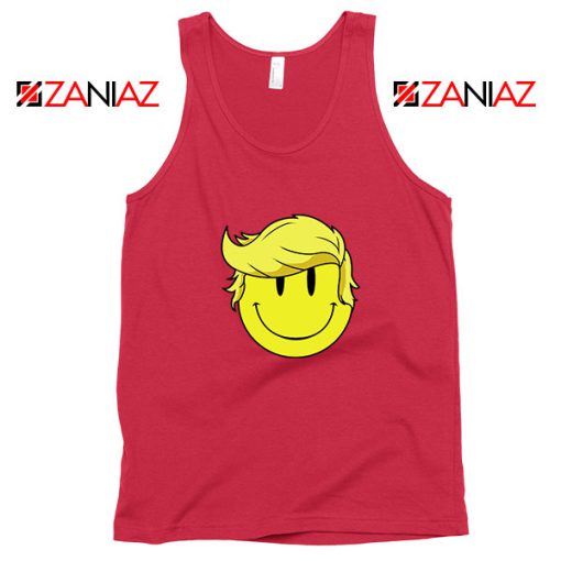 Trump Smiley Emoji Red Tank Top