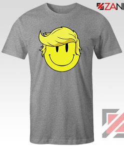 Trump Smiley Emoji Sport Grey Tshirt