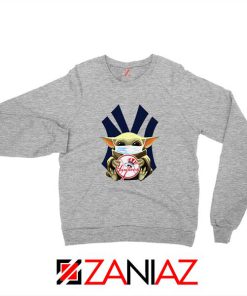 Baby Yoda NY Yankees Sport Grey Sweatshirt