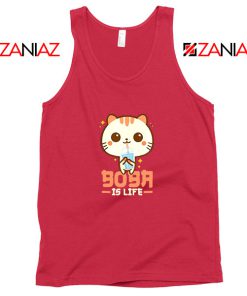 Boba Is Life Red Tank Top