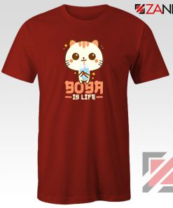 Boba Is Life Red Tshirt