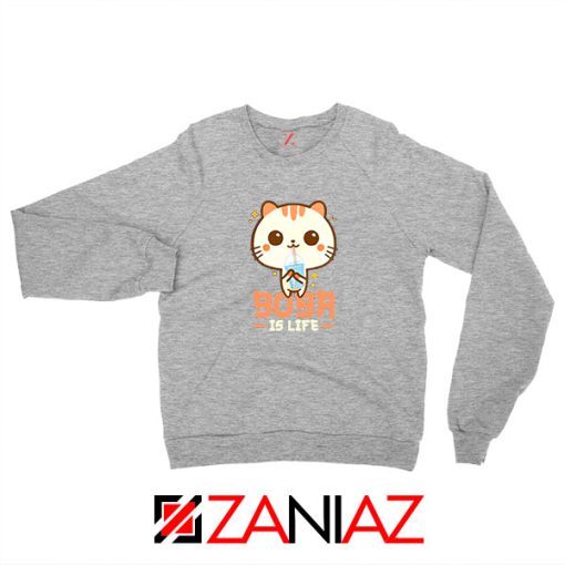 Boba Is Life Sport Grey Sweatshirt