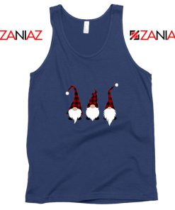 Christmas Gnome Navy Blue Tank Top