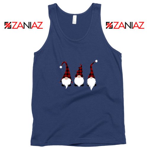 Christmas Gnome Navy Blue Tank Top