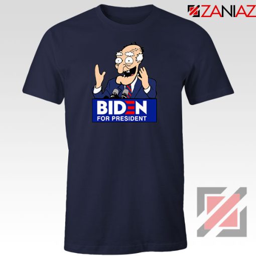 Joe Biden Cartoon Naavy Blue Tshirt