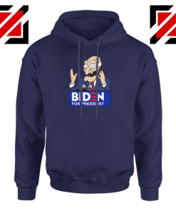 Joe Biden Cartoon Navy Blue Hoodie