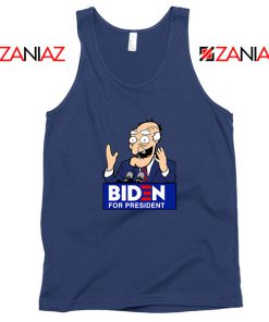 Joe Biden Cartoon Navy Blue Tank Top