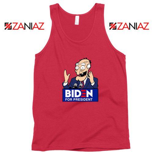 Joe Biden Cartoon Red Tank Top