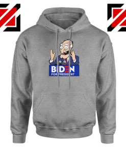 Joe Biden Cartoon Sport Grey Hoodie