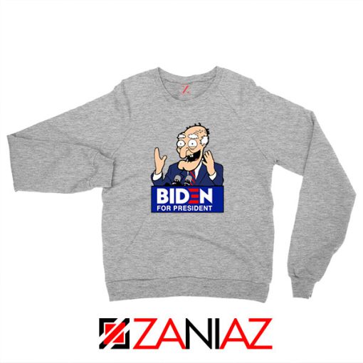 Joe Biden Cartoon Sport Grey Sweatshirt