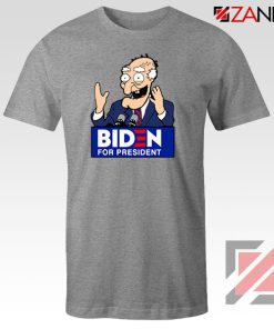 Joe Biden Cartoon Sport Grey Tshirt