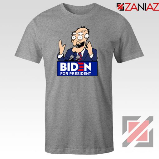 Joe Biden Cartoon Sport Grey Tshirt