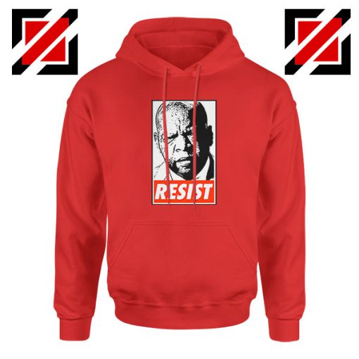 John Lewis Resist Red Hoodie