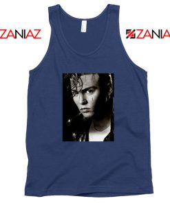 Johnny Depp Cry Baby Navy Blue Tank Top