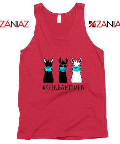 Llama Face Mask Red Tank Top