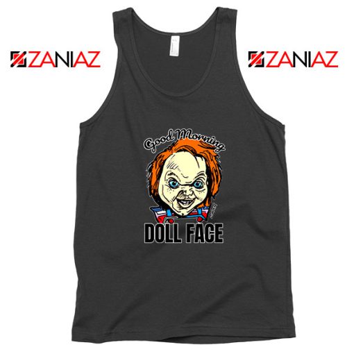 Morning Doll Face Black Tank Top