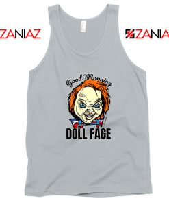 Morning Doll Face Sport Grey Tank Top