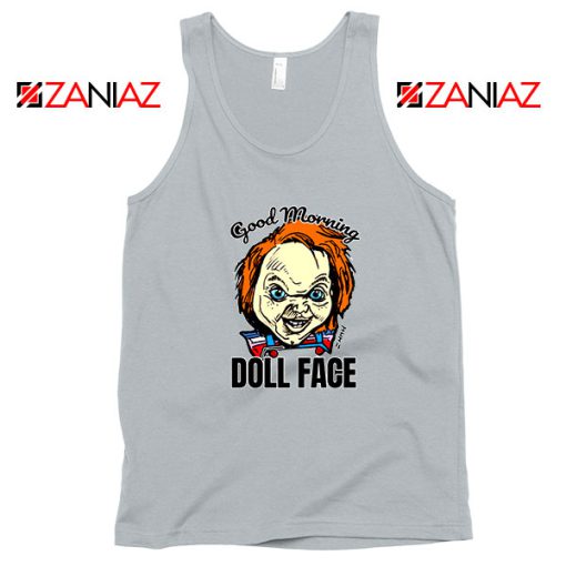 Morning Doll Face Sport Grey Tank Top